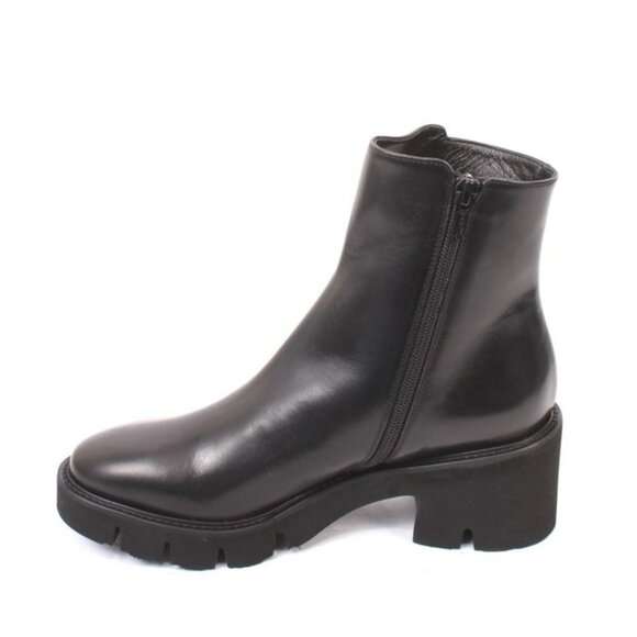 Luca Grossi 3950 Black Leather Ankle Heel Boots - Picture 6 of 8